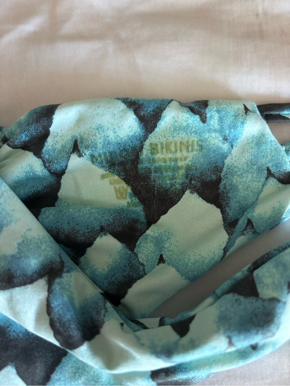 Midori Blue Patterned Strappy Bikini Bottoms - Picture 2 of 2